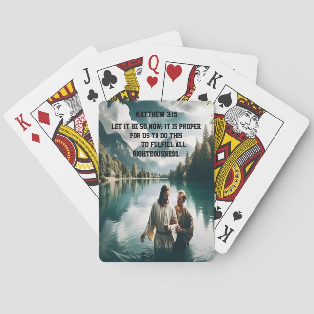 John's Divine Baptism of Jesus Christ Playing Cards (Back)