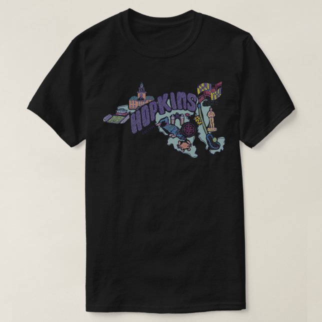 Johns Hopkins Icons T-Shirt (Design Front)