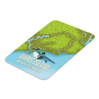 Johns Island ,south Carolina USA map. Magnet