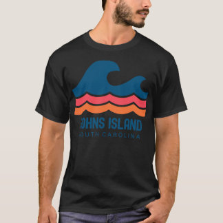 Johns Island South olina Vintage Wave T-Shirt
