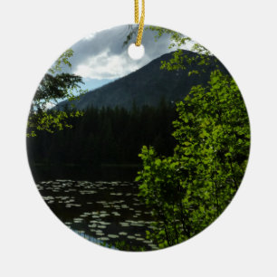 Johns Lake I at Glacier National Park Ceramic Tree Decoration