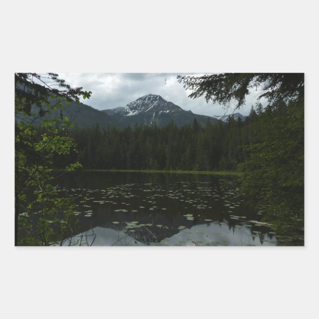 Johns Lake II at Glacier National Park Rectangular Sticker (Front)