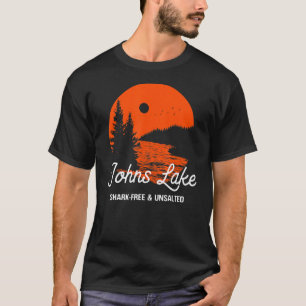 Johns Lake Shark-Free and Unsalted Vacation Saying T-Shirt