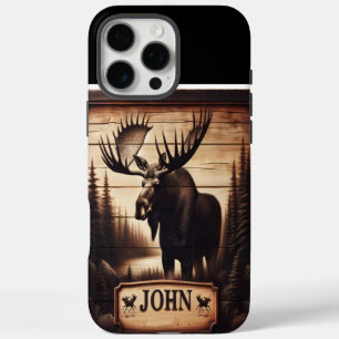 John's Woodland Moose Sign iPhone 16 Pro Max Case