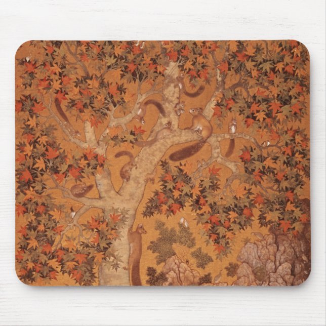 Johnson Album I, No.30 Squirrels on a plane Mouse Mat (Front)