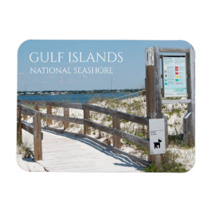 Johnson Beach Entrance, Gulf Islands NS, Florida M Magnet