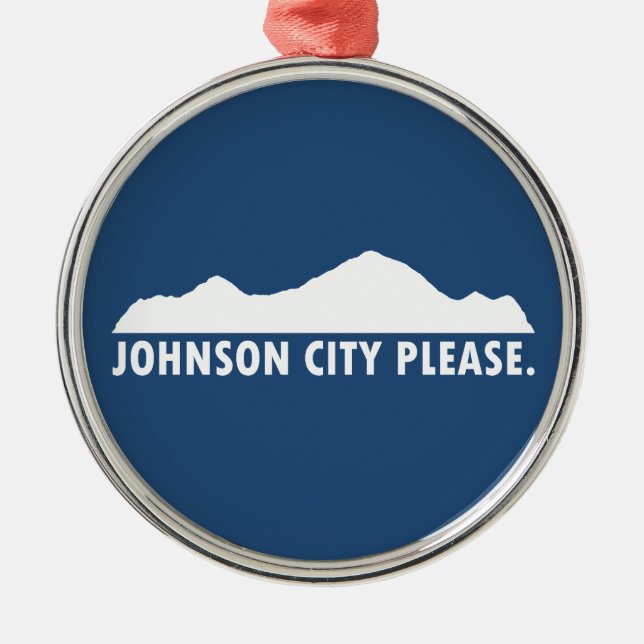 Johnson City Tennessee Please Metal Tree Decoration (Front)