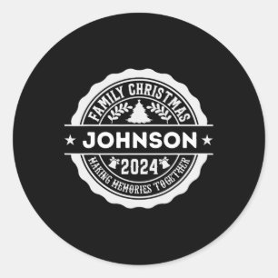 Johnson Family Christmas Classic Round Sticker