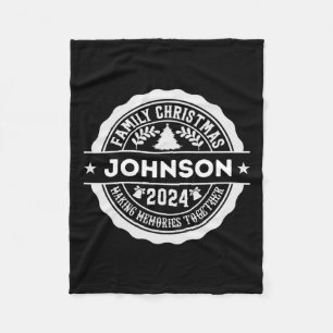 Johnson Family Christmas Fleece Blanket