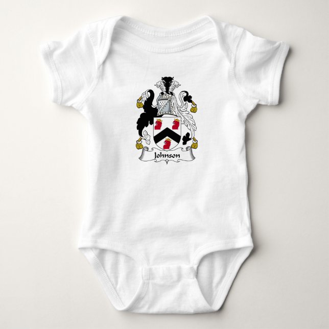 Johnson Family Crest Baby Bodysuit (Front)