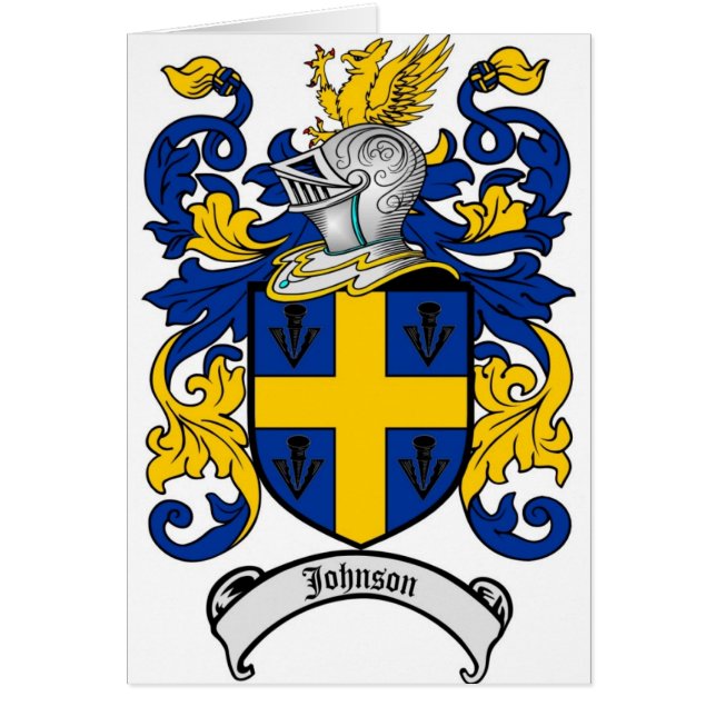 Johnson Family Crest - Coat of Arms (Front)