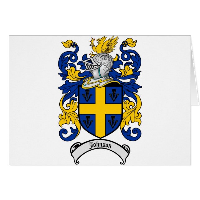 Johnson Family Crest - Coat of Arms (Front Horizontal)