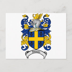 Johnson Family Crest - Coat of Arms Postcard