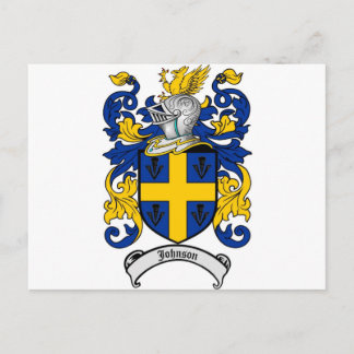 Johnson Family Crest - Coat of Arms Postcard