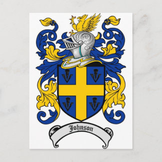 Johnson Family Crest - Coat of Arms Postcard