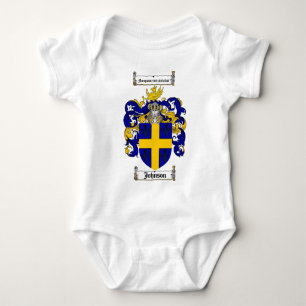 JOHNSON FAMILY CREST - JOHNSON COAT OF ARMS BABY BODYSUIT
