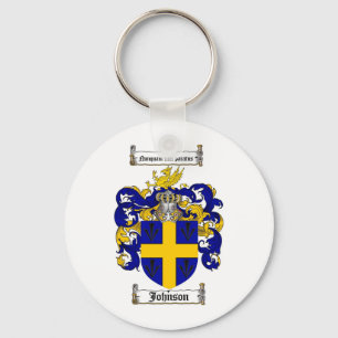 JOHNSON FAMILY CREST - JOHNSON COAT OF ARMS KEY RING