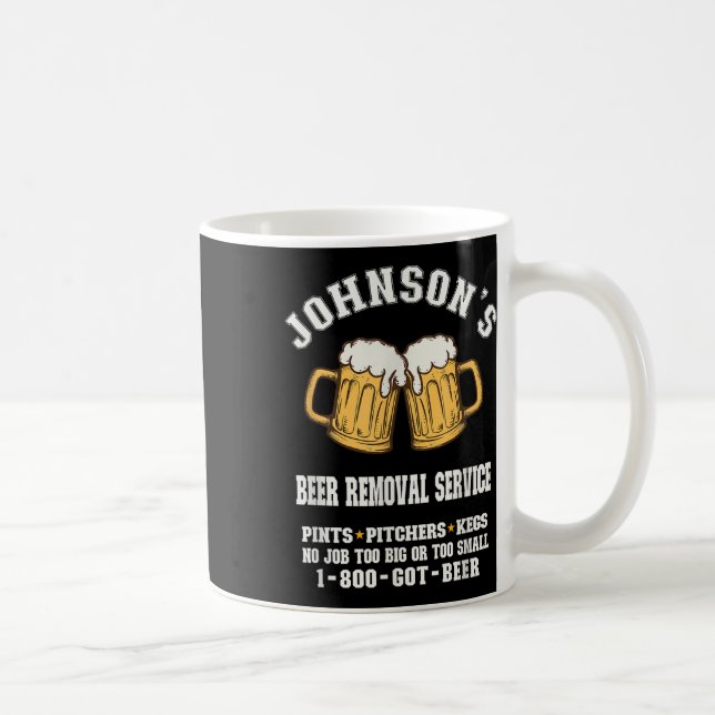 Johnsons Beer Removal Service Funny Beer Lover Bee Coffee Mug (Right)