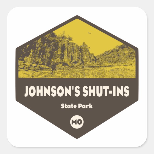Johnson's Shut-Ins State Park Missouri Square Sticker (Front)