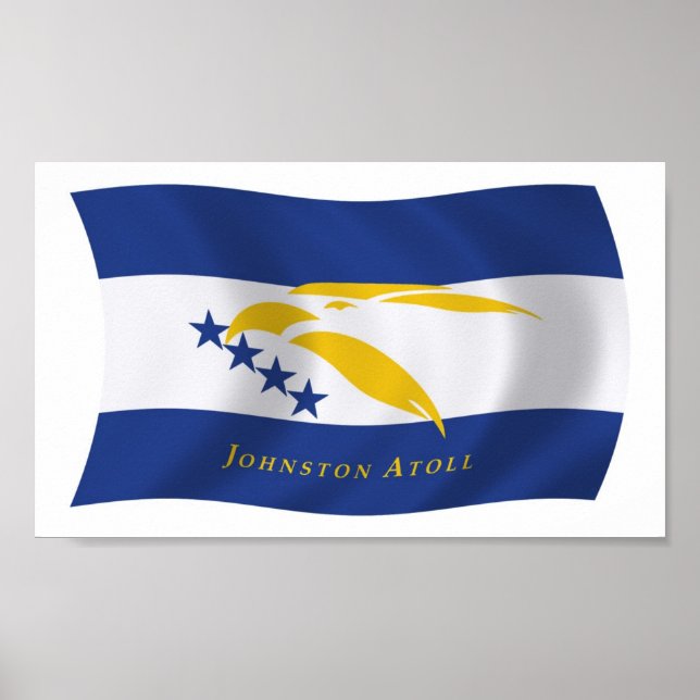 Johnston Atoll Flag Poster Print (Front)