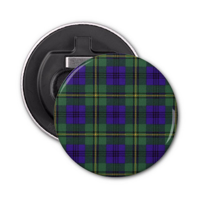 Johnston clan Plaid Scottish tartan Bottle Opener (Front)