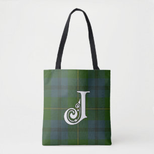 Johnston Clan Tartan Monogram Tote Bag