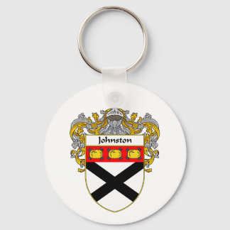 Johnston Coat of Arms/Family Crest (Mantled) Key Ring