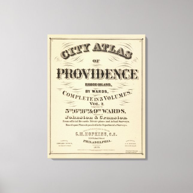 Johnston Rhode Island Very early Hopkins city Canvas Print (Front)