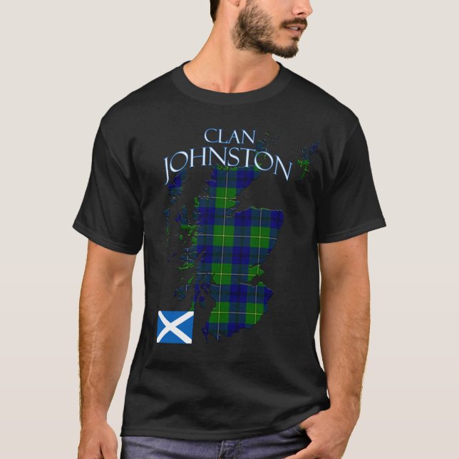 Johnston Scottish Clan Tartan Scotland T-Shirt (Front)