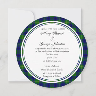 Johnston Scottish Wedding Round Invitation