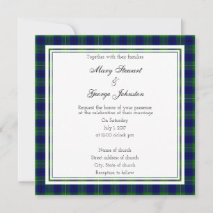 Johnston Scottish Wedding Square Invitation