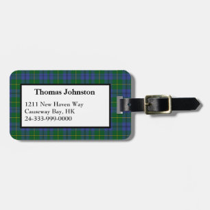 Johnston Tartan Plaid Luggage Tag