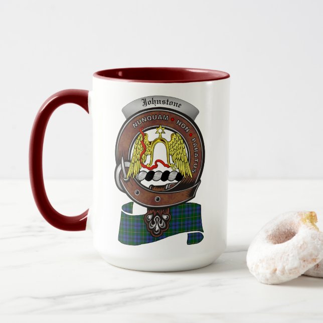 Johnstone Clan Badge Combo 15oz Mug (With Donut)