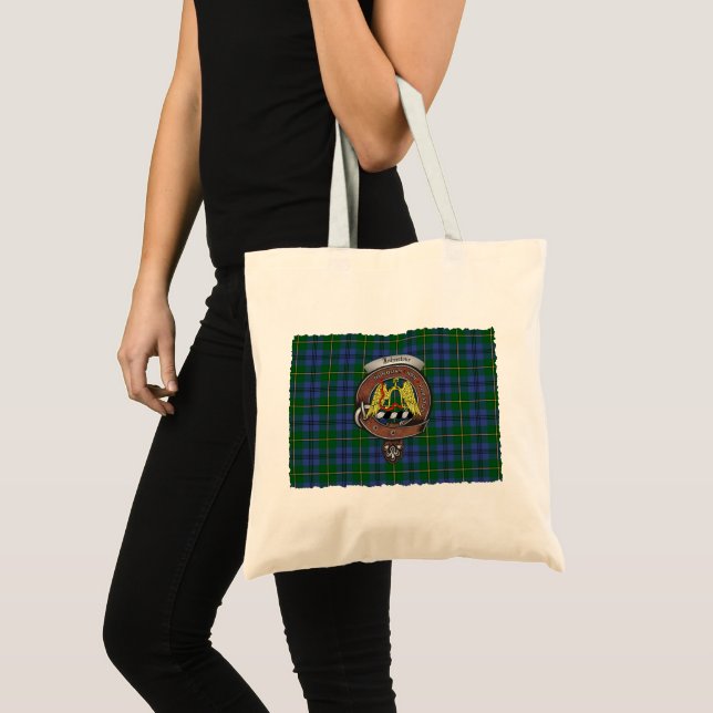 Johnstone Clan Badge Tartan Tote (Front (Product))