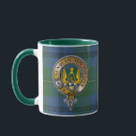 Johnstone Tartan & Badge Mug<br><div class="desc">Perfect for the games,  or gift. Use the EDIT DESIGN button and TRANSFER THIS DESIGN to any one of more than 1000 different products. Customise with photo and add text to create a unique gift sure to be a hit at the family reunion or Highland Games.</div>