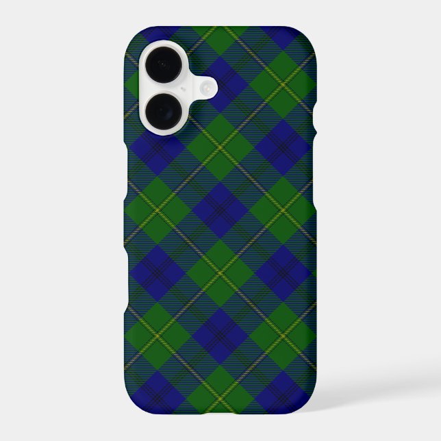 Johnstone tartan blue green plaid iPhone case (Back)