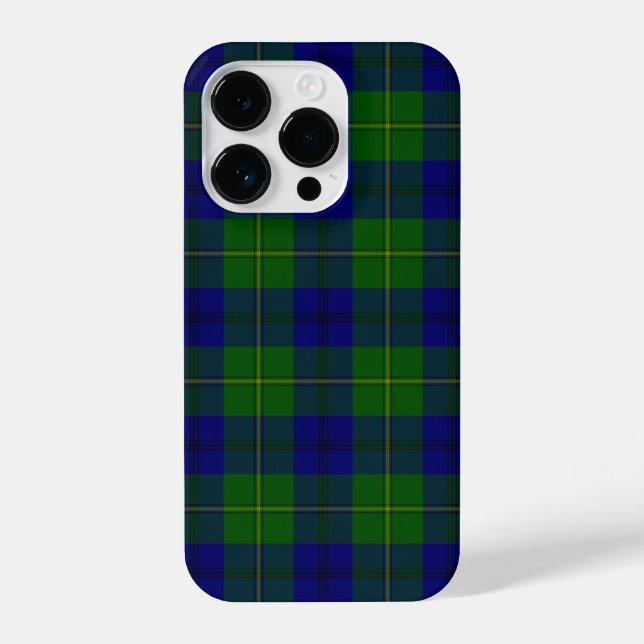 Johnstone tartan blue green plaid iPhone case (Back)