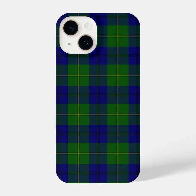 Johnstone tartan blue green plaid iPhone case (Back)