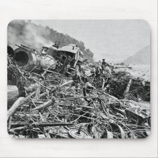 Johnstown Flood Train Wreck Vintage 1889 Mouse Mat