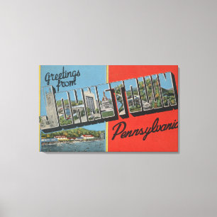 Johnstown, Pennsylvania - Large Letter Scenes Canvas Print
