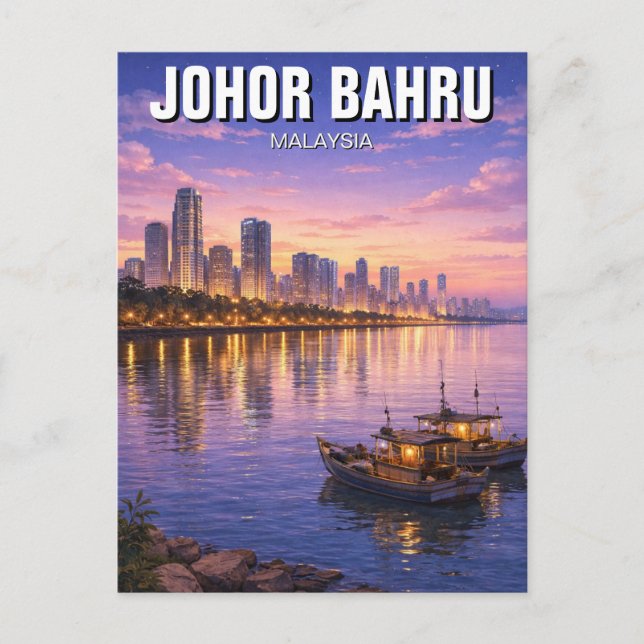 Johor Bahru Malaysia Postcard (Front)