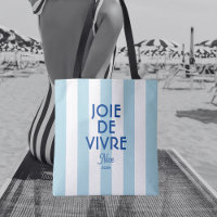 Joie De Vivre Nice Blue Cabana Stripe French