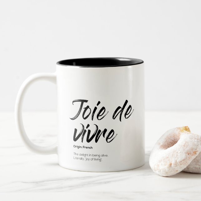 Joie de vivre - Two-Tone Mug (With Donut)