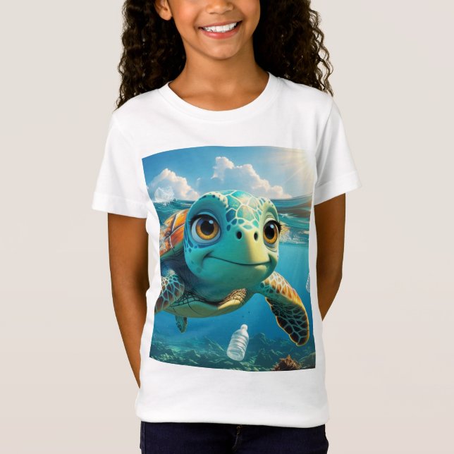 Join Azul’s Ocean Heroes – No Plastics Please! T-Shirt (Front)