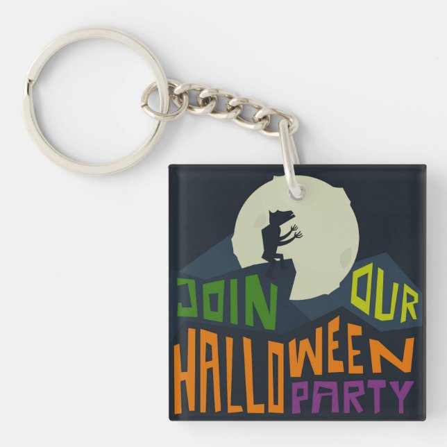 Join Halloween Party Key Ring (Front)