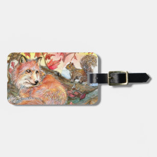 Join Me For A Nap With Fox And Squirrel Luggage Tag