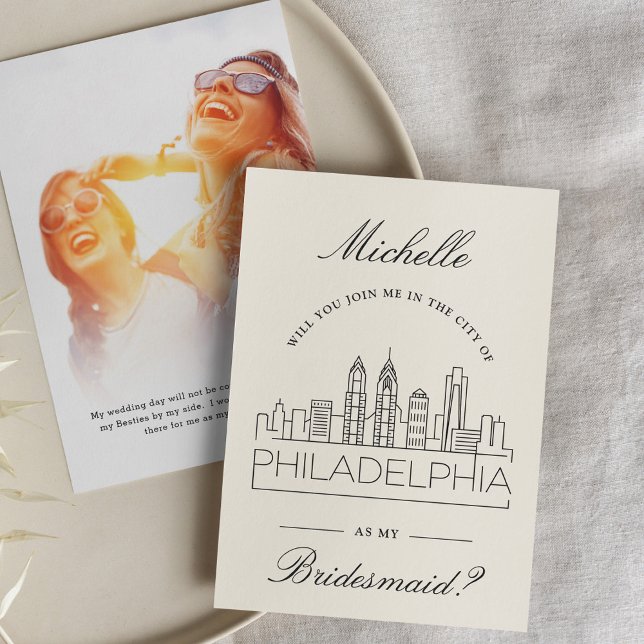 Join Me in Philadelphia | Bridal Party Request Invitation (Creator Uploaded)