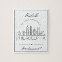 Join Me In Philadelphia Bridesmaid Request Jigsaw