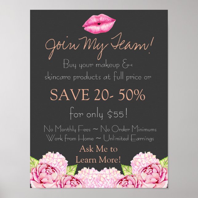 Join My Team - Lipsense Display Sign (Front)