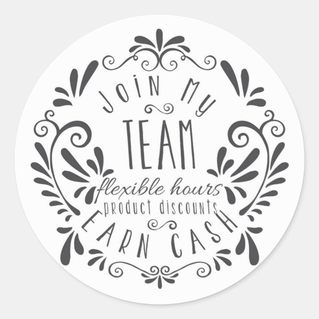 Join My Team Stickers - Marketing Stickers (Front)